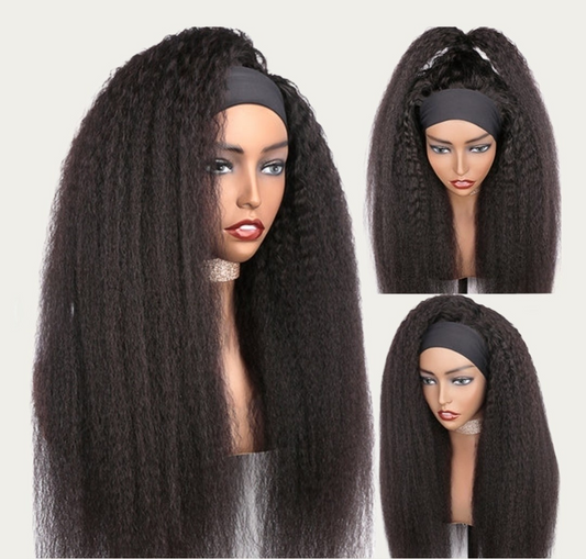 Kenya - Virgin Sea Hair Natural Kinky Straight Headband Wig