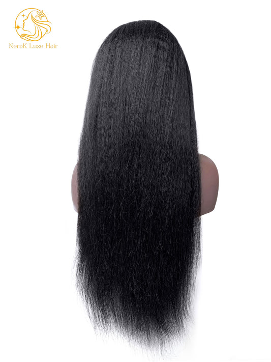 Virgin Indian Kinky Straight Frontal Wig