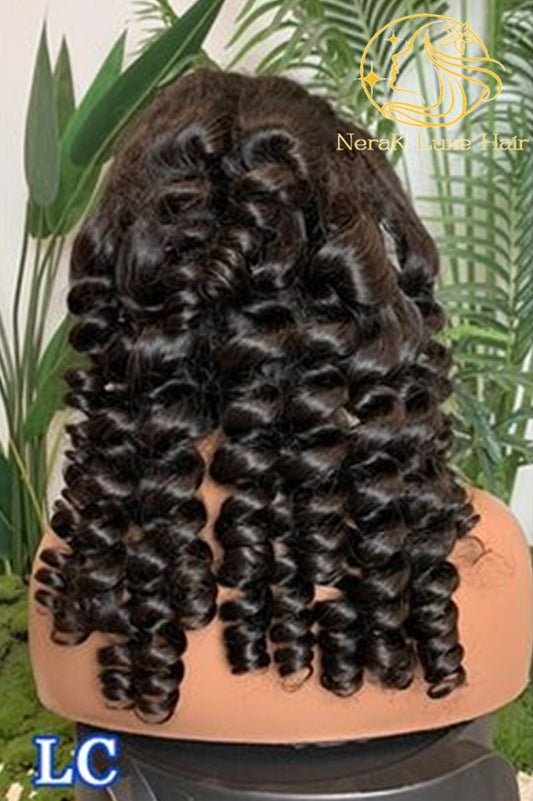 Virgin Indian Loose Curly Frontal Wig