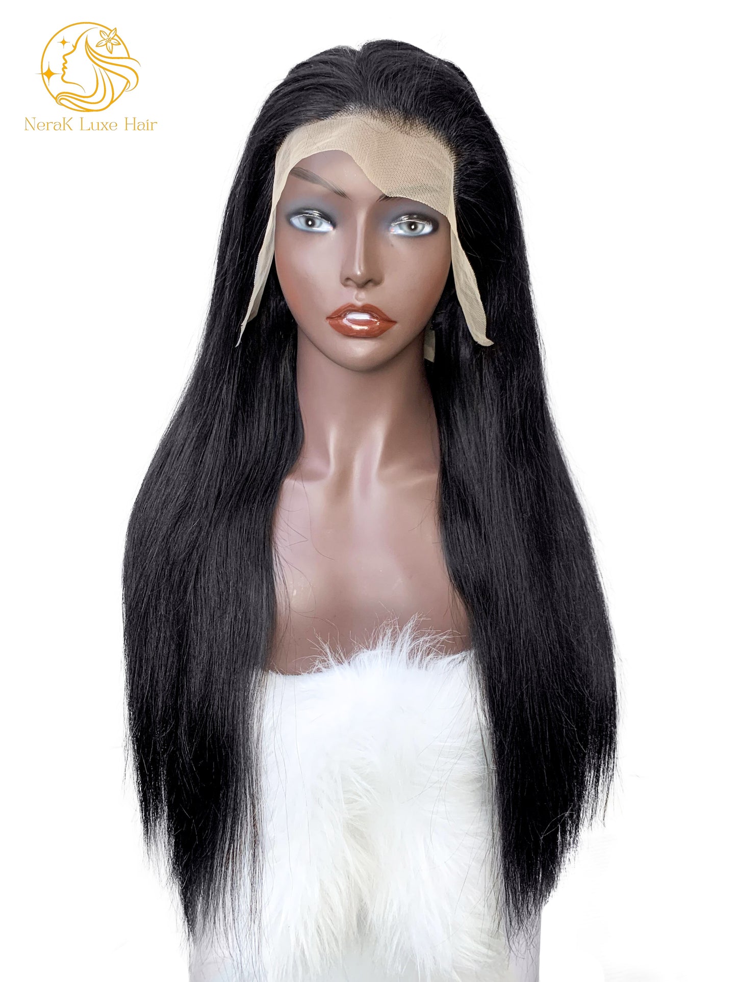 Raw Myanmar (Burma) Straight Closure Wig