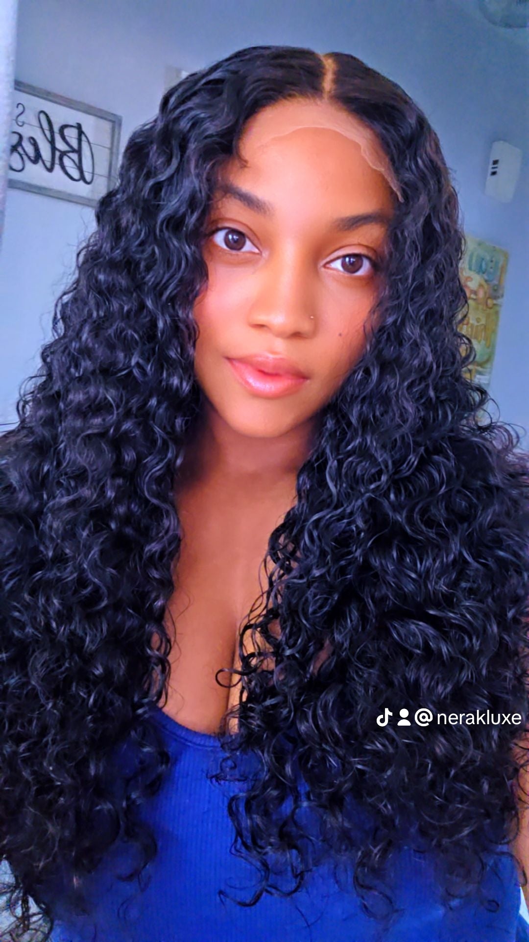 CS8 - Virgin Cambodian Burmese Curly Glueless Closure Wig