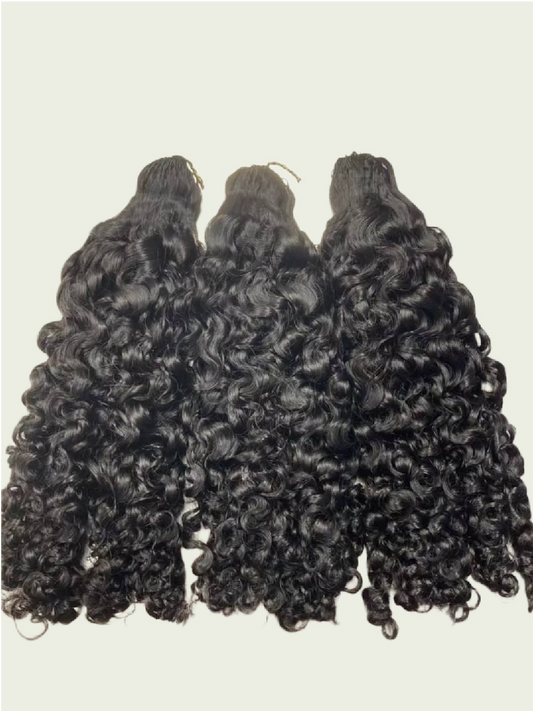 Myanmar curly feather crochet 16"