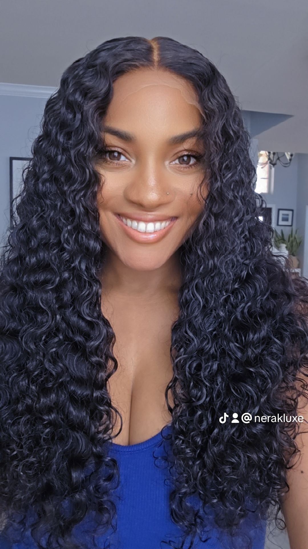 CS8 - Virgin Cambodian Burmese Curly Glueless Closure Wig
