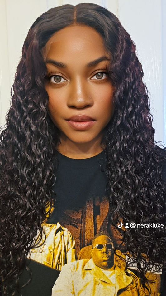 CS1 - Virgin Cambodian Burmese Curly Glueless Color Closure Wig